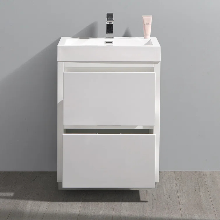 Valencia 24" Freestanding Single Sink Bathroom Vanity with Top and Sink (Faucet Not Included)