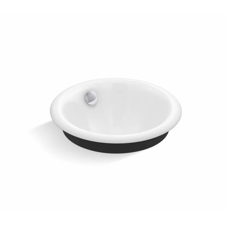 Iron Plains® Metal Circular Dual Mount Bathroom Sink with Overflow