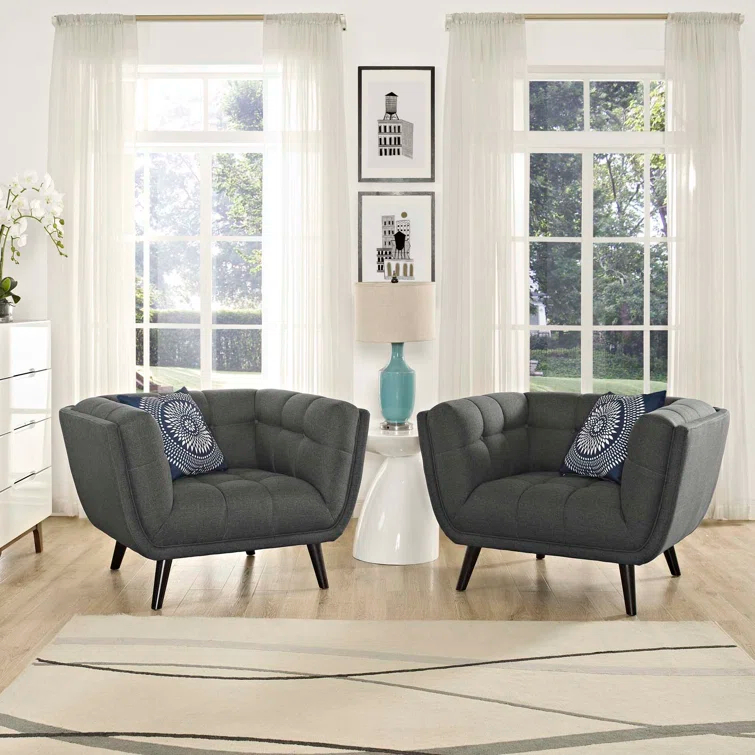 Modway Carson Carrington Karhula Upholstered Armchair Set