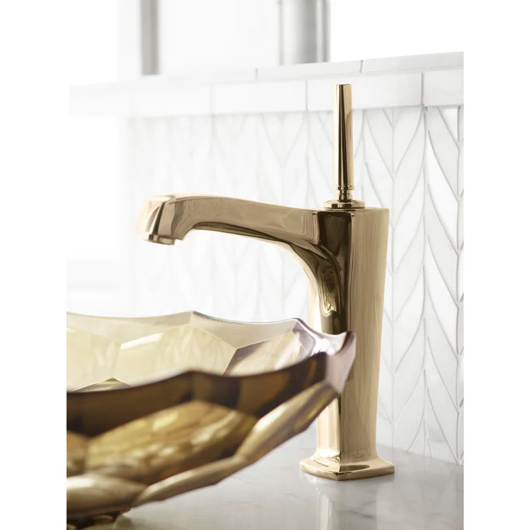 Kohler Briolette, Artist Editions Oval Faceted Glass Bathroom Vessel Sink