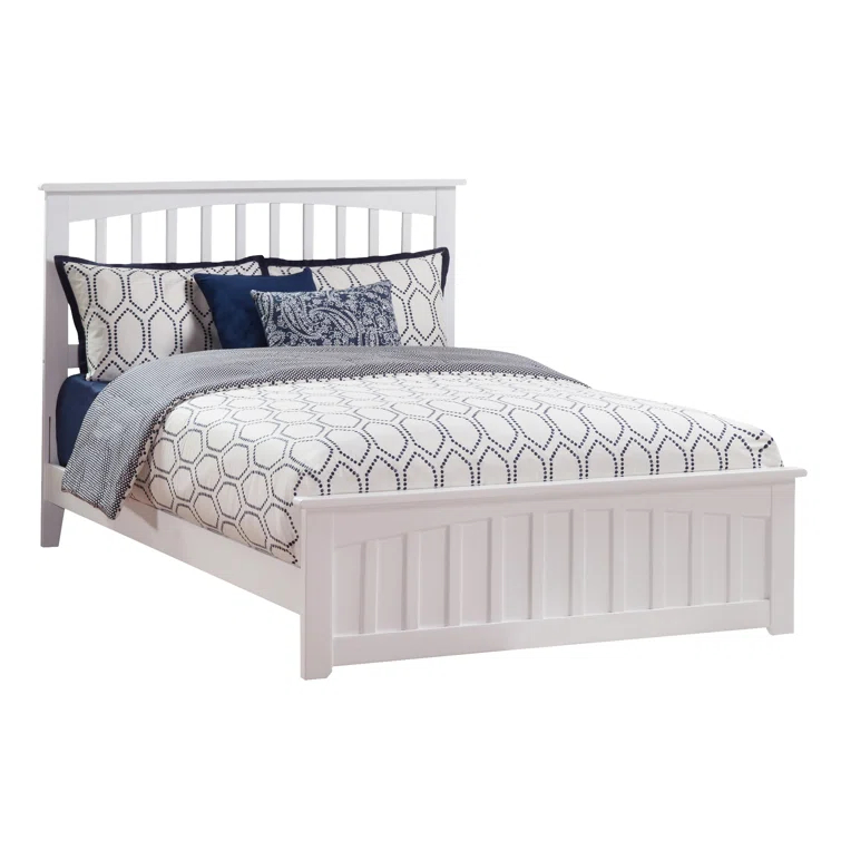 AFI Furnishings Mission Low Profile Solid Wood Platform Bed with Matching Footboard