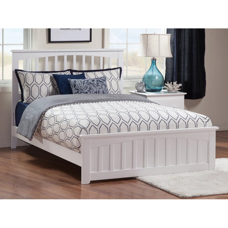 AFI Furnishings Mission Low Profile Solid Wood Platform Bed with Matching Footboard