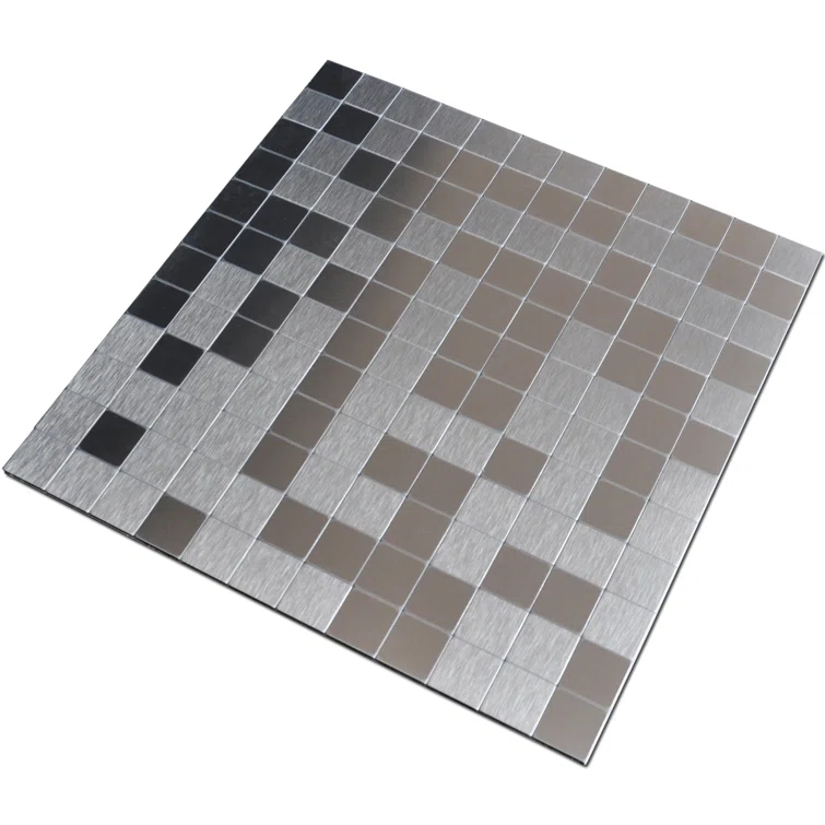 Metal Peel and Stick Mosaic Tile