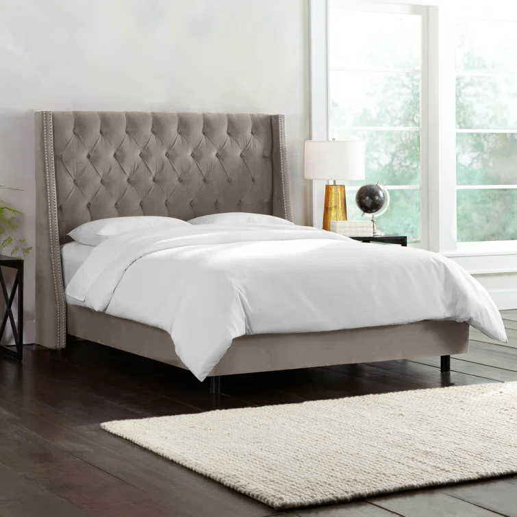 Annabel Upholstered Wingback Bed