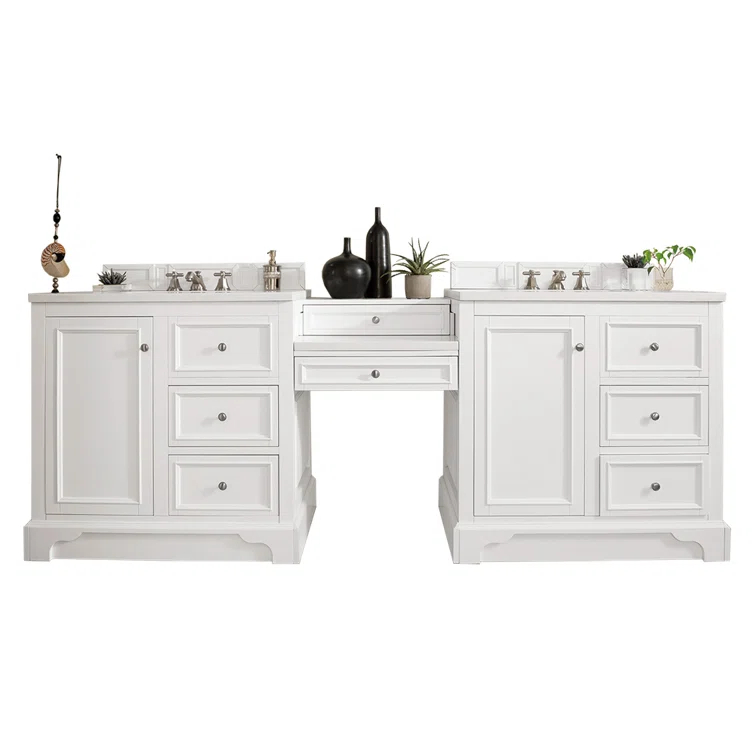 James Martin Vanities 825-V94-Du-Car De Soto 94" Free Standing Double Vanity Set - White
