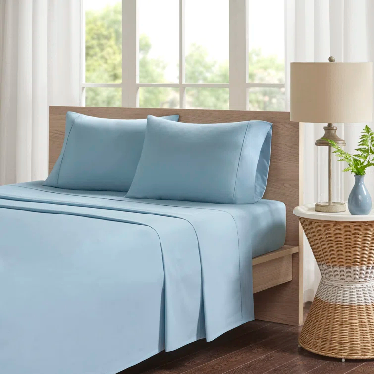 Peached Percale 200 Thread Count Relaxed Cotton Percale Sheet Set
