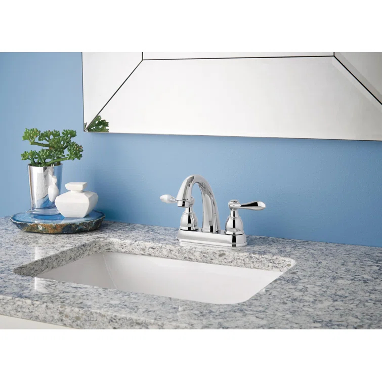 Windemere Centerset Bathroom Faucet with Drain Assembly, 2-handle Bathroom Sink Faucet