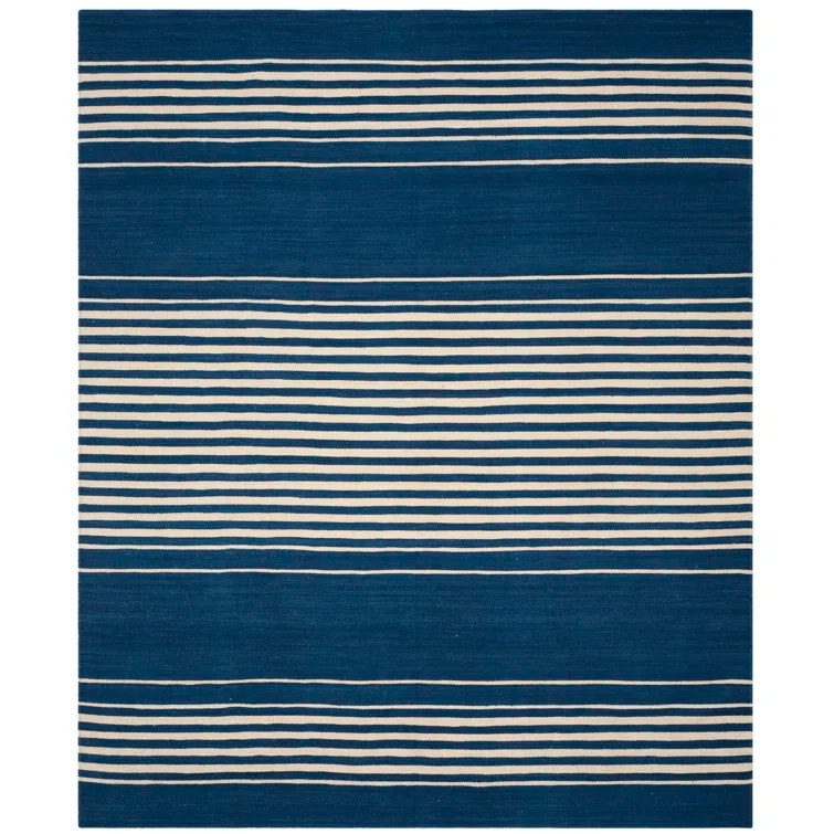 Pacific Stripe Handmade Wool 6' x 9' Area Rug