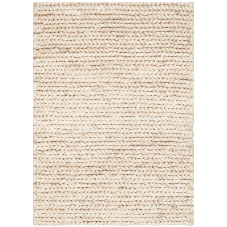 Hand-Knotted Birch Jute and Cotton 6' Area Rug