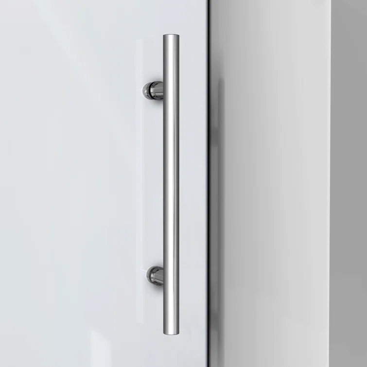 Enigma-XO 50" W x 76" H Sliding Frameless Shower Door with Clear Max™ Technology