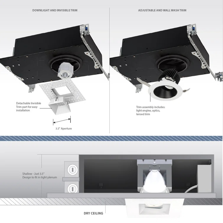 Aether 3.5'' LED Retrofit Recessed Lighting Kit