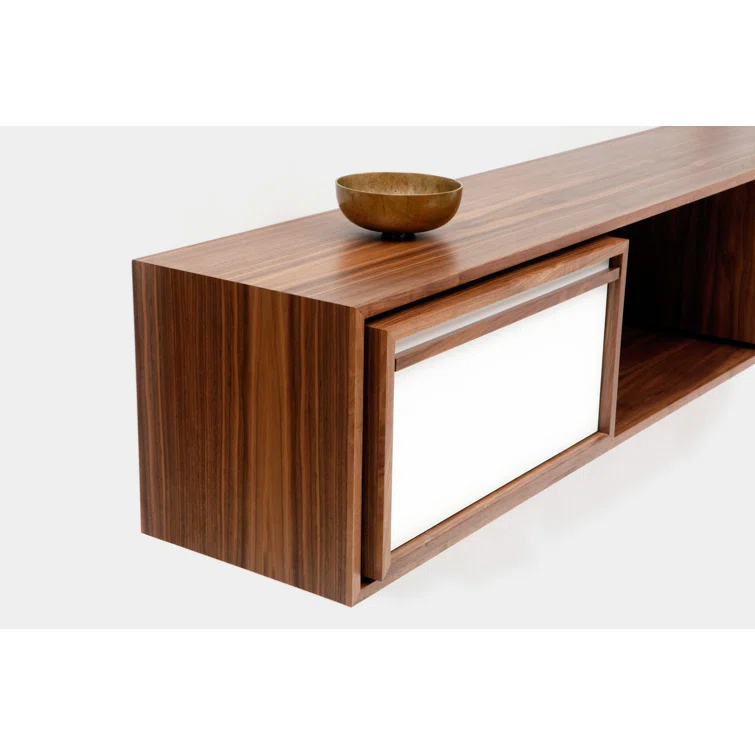 Low Units Solid Wood Recessed Wall Shelf