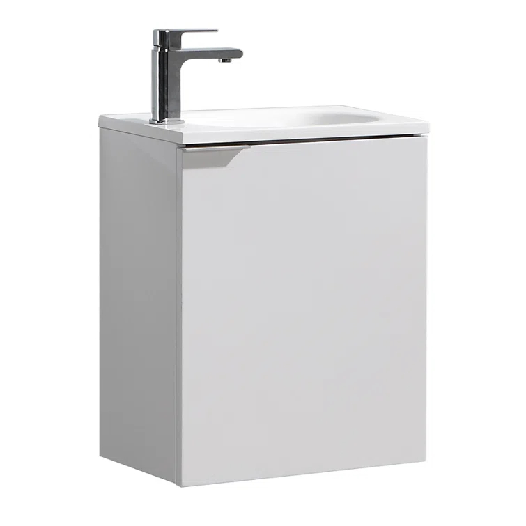 Valencia 20" Wall Mount Single Sink Bathroom Vanity with Top and Sink (Faucet Not Included)