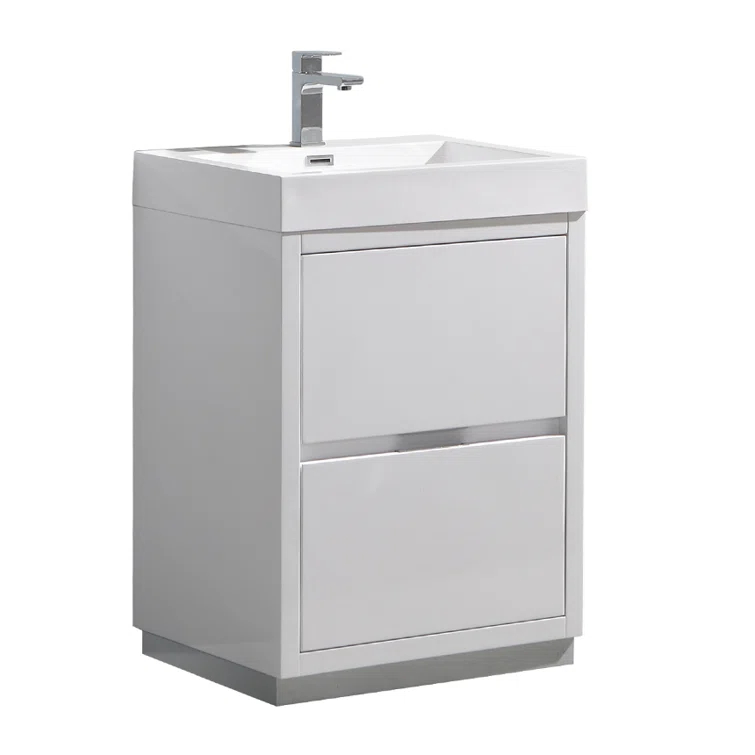 Valencia 24" Freestanding Single Sink Bathroom Vanity with Top and Sink (Faucet Not Included)