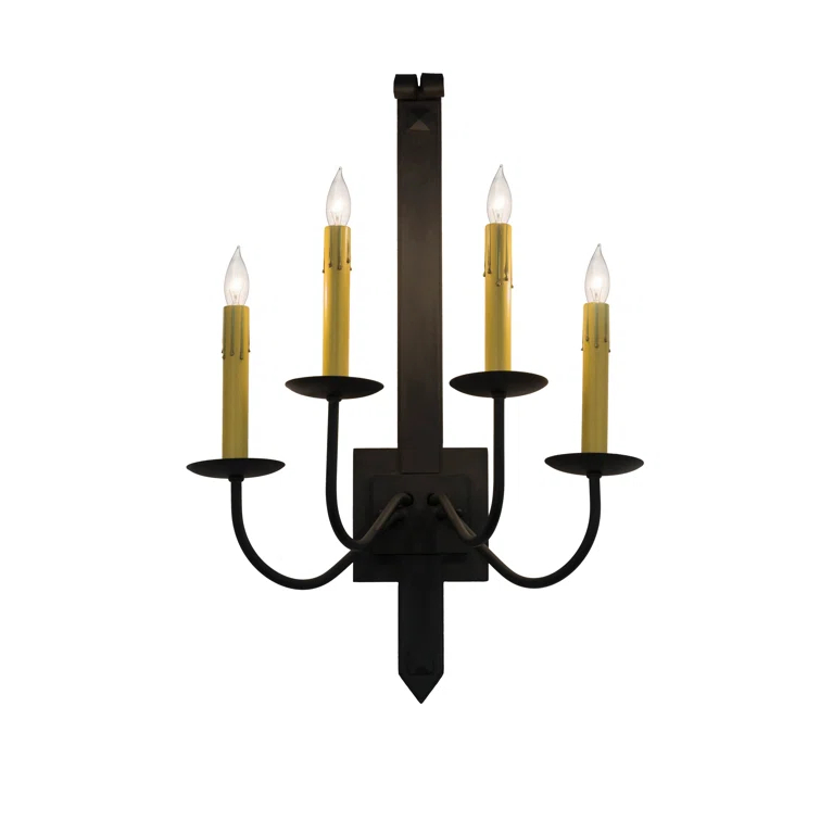 Primitive Iron Candle Wall Light