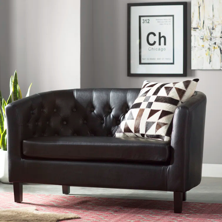 Modway Copper Grove Pisino Upholstered Vinyl Loveseat