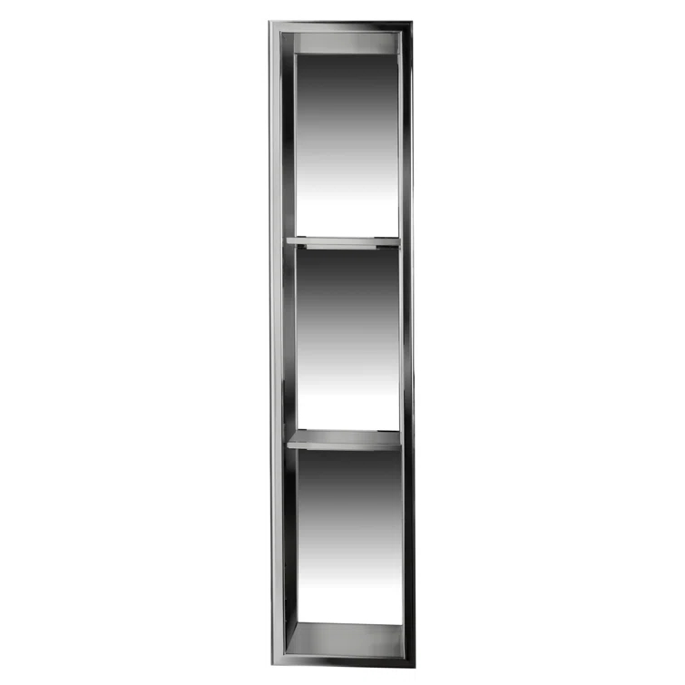 Vertical Stainless Steel Triple Shower Niche