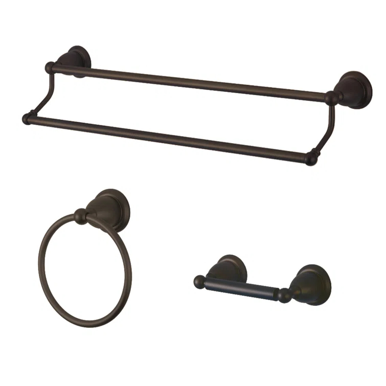 Kingston Brass BAK175348ORB Kingston Brass Heritage 3-Piece Bathroom Hardware Set