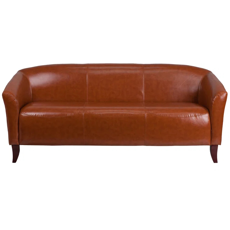 HERCULES Imperial Series LeatherSoft Sofa with Cherry Wood Feet
