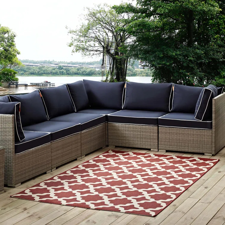 Modway Cerelia Moroccan Trellis Indoor and Outdoor Area Rug