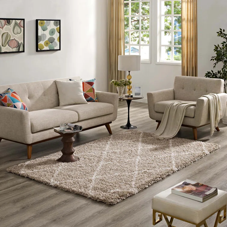 Modway Modway Toryn Diamond Lattice Shag Area Rug