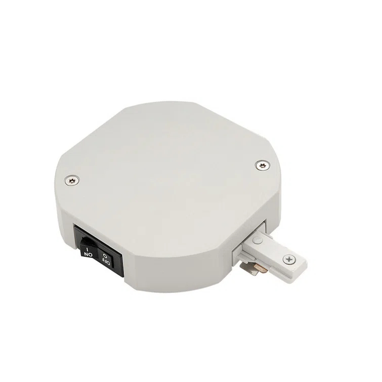 WAC Lighting Track Current Limiter with Live End  for Single Circuit H Track THL-HLE-1A-WT