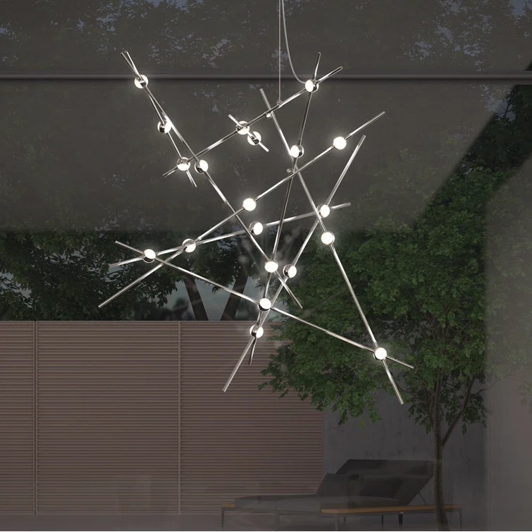 Constellation 20 - Light Dimmable LED Sputnik Modern Linear Chandelier