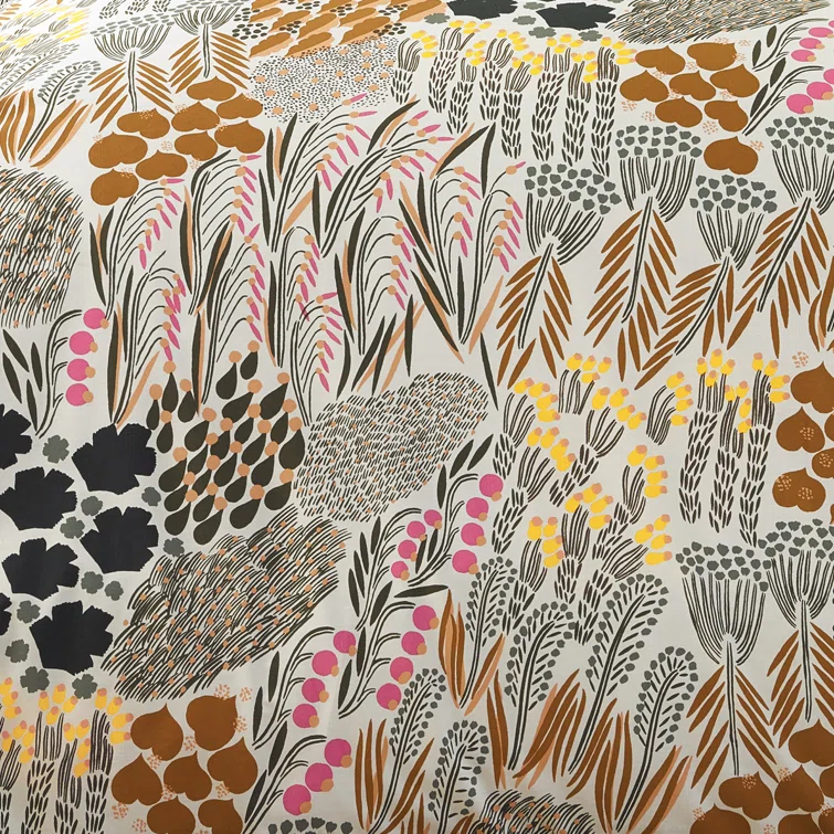 Marimekko Pieni Letto Brown Cotton Comforter Set