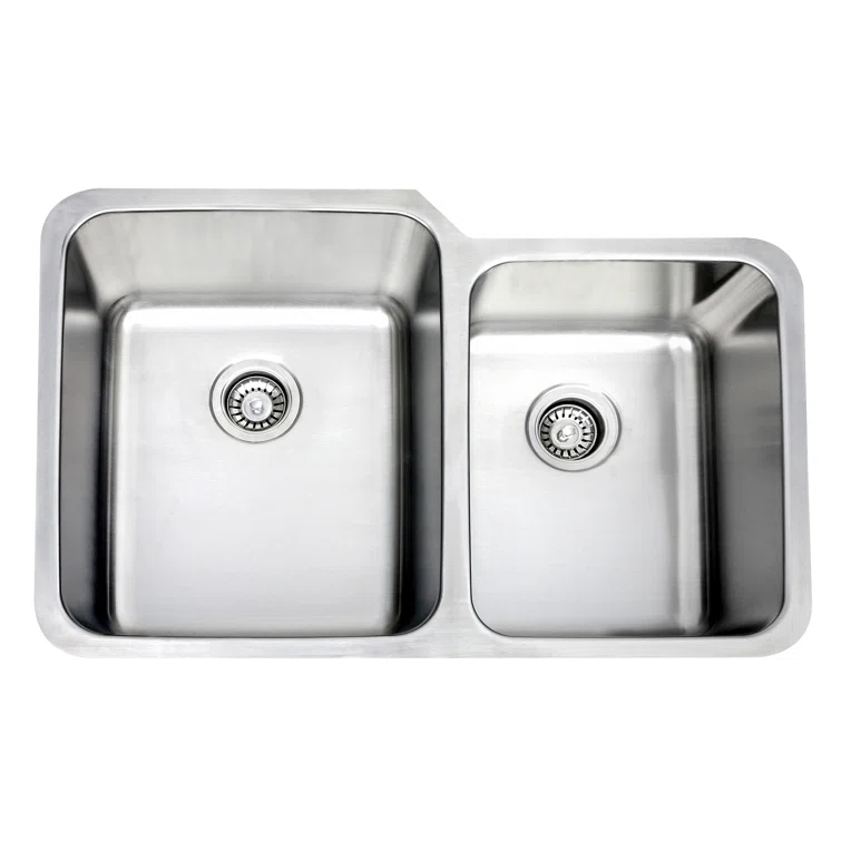 32" L x 21" Double Basin Undermount Kitchen Sink