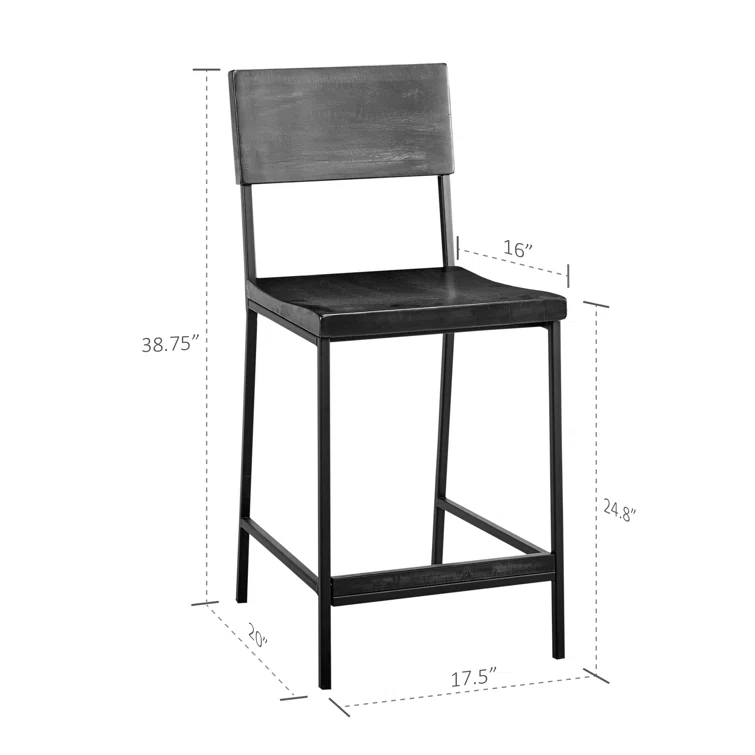 Carter Solid Wood Counter Stool