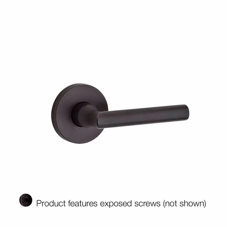 Tube Single Dummy Door Lever with Contemporary Round Rosette