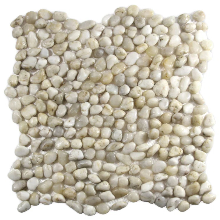 Aras Beige Random Sized Natural Stone Mosaic Tile – 12" x 12" Mesh Backed Waterproof - 1 sq. ft.