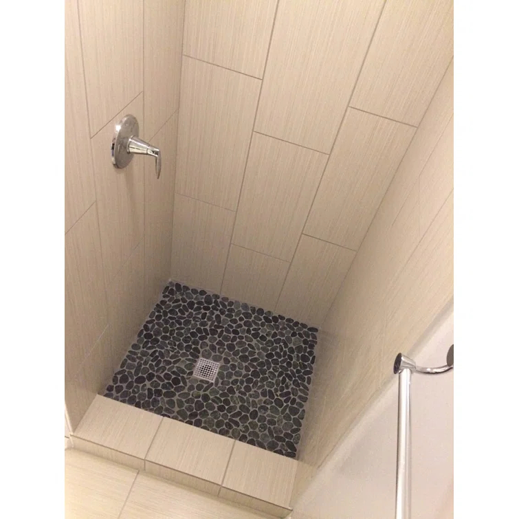 Congo Random Sized Natural Stone Mosaic Tile in Black