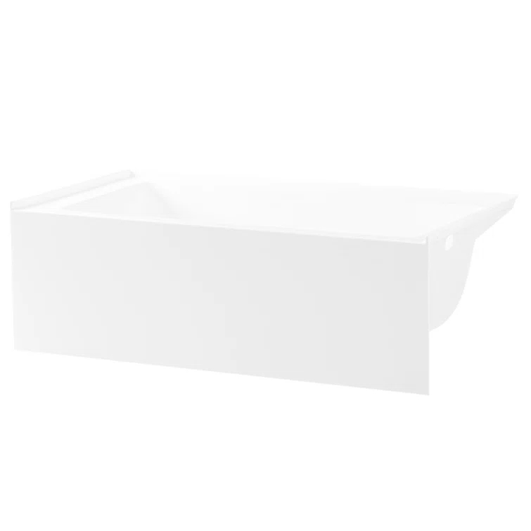 Kingston Brass Aqua Eden 66-Inch Acrylic Rectangular 3-Wall Alcove Tub