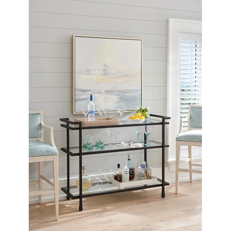 Barclay Butera Newport Metal Bar Cart