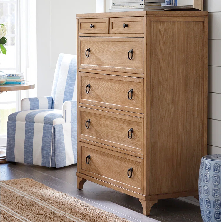 Newport Solid Wood 44'' W 6 - Drawer Dresser