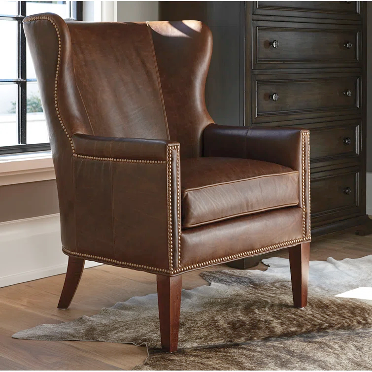 Barclay Butera Barclay Butera Upholstery Leather Wingback Chair