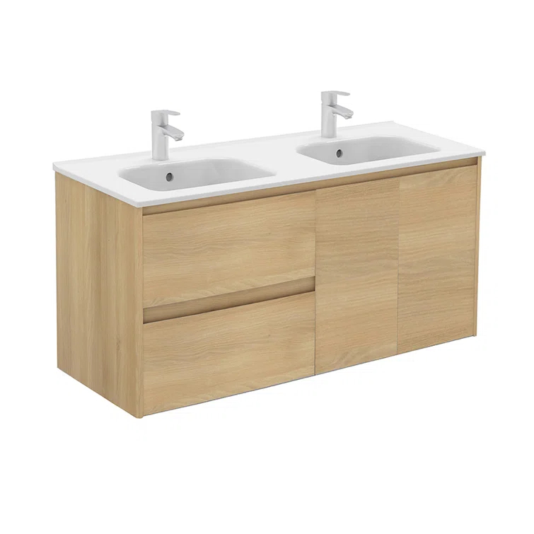 Ambra 47.5'' Double Bathroom Vanity with Ceramic Top