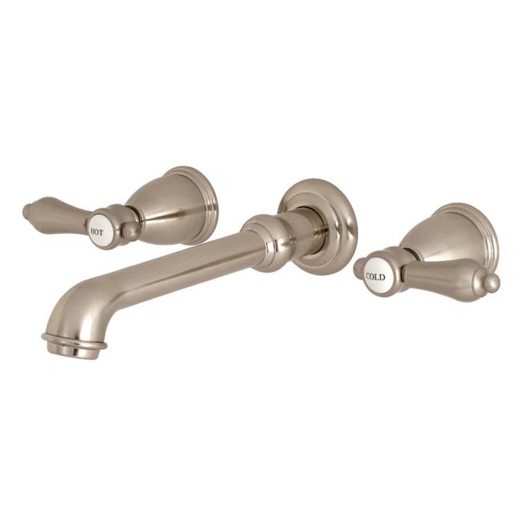 Kingston Brass Heirloom Two-Handle 3-Hole Wall Mount Roman Tub Faucet