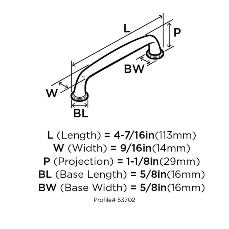 Kane 3 3/4" Center to Center Bar Pull