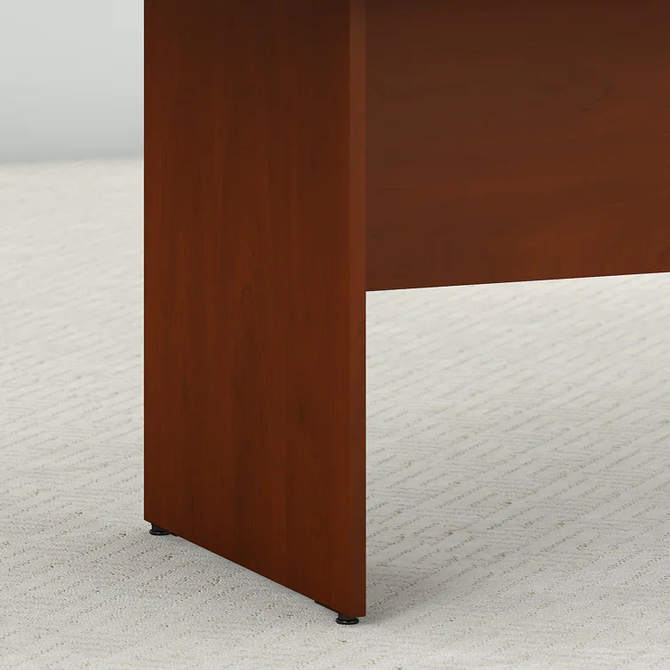 BBF 120W x 48D Boat Shaped Conference Table with Wood Base