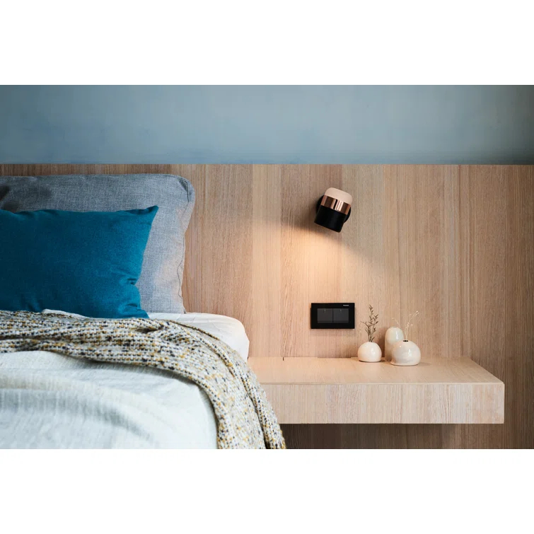 Black and Copper Dimmable Wall Sconce with LED Light