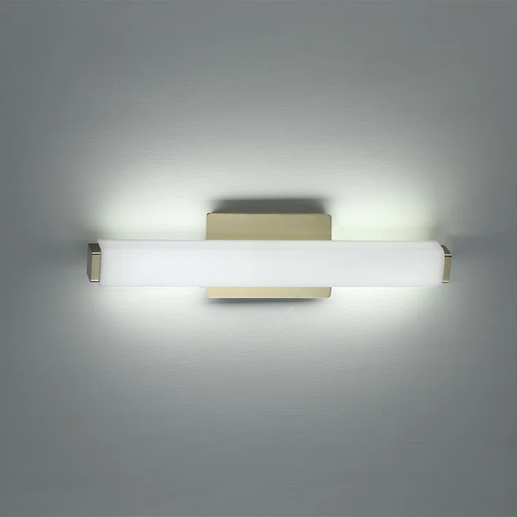 Vogue Brushed Brass 20" LED Bath Vanity Light with Opal Glass