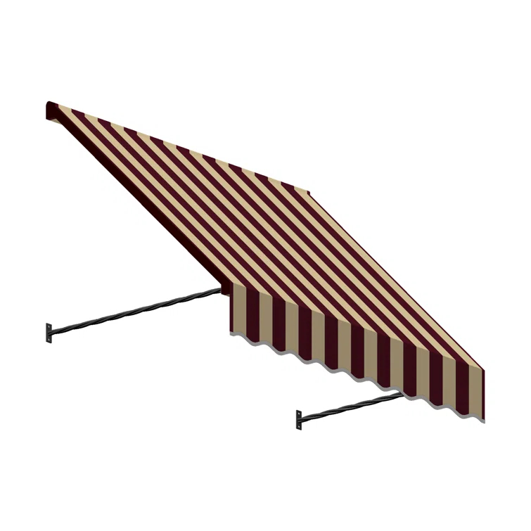 Awntech Santa Fe Acrylic Fabric Fixed Awning with Iron Rope Arms