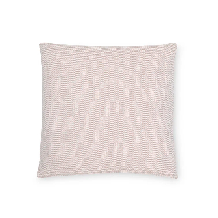 Apricot 22" x 22" Cotton Square Pillow with Feather Down Insert