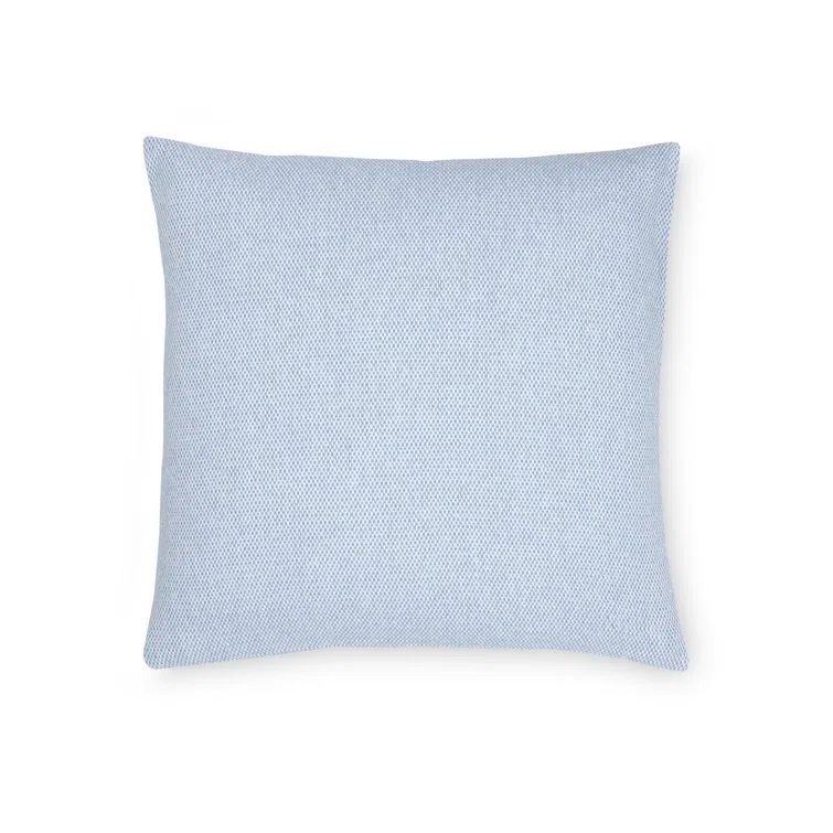 Ocean Blue Cotton Feather Square Throw Pillow