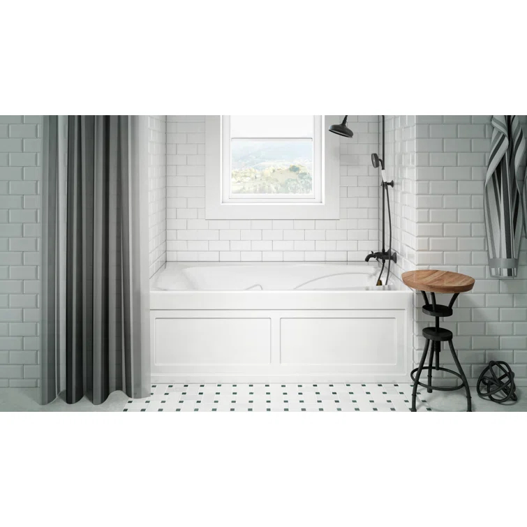 Cetra 60" x 36" Alcove Whirlpool Bathtub