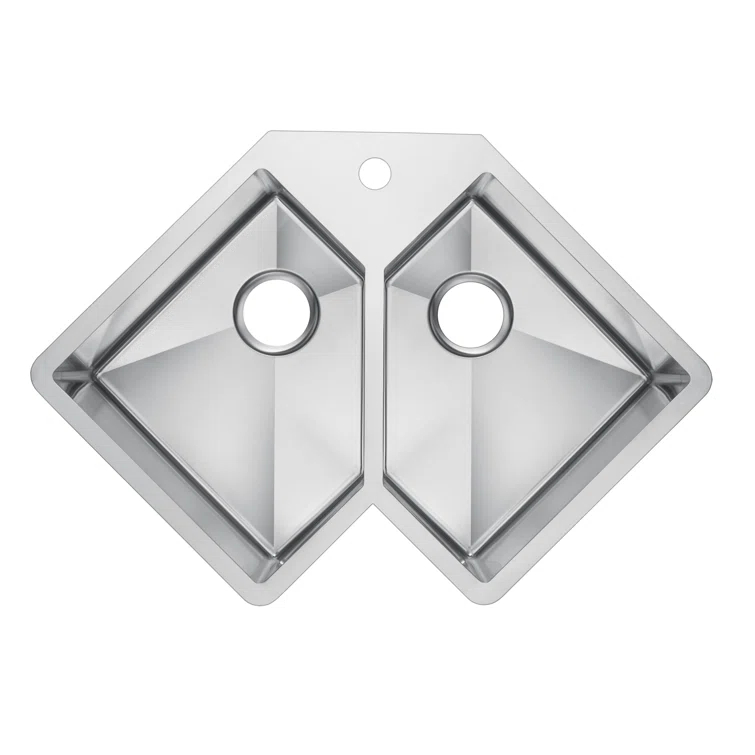 Barclay KSSDB2540-SS Montague 32.75'' L Undermount Double Bowl Stainless Steel Kitchen Sink
