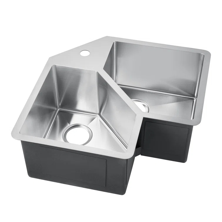 Barclay KSSDB2540-SS Montague 32.75'' L Undermount Double Bowl Stainless Steel Kitchen Sink