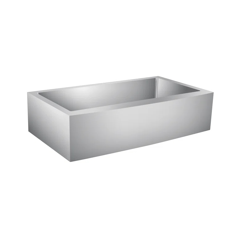 Amanda 36'' L Farmhouse / Apron Single Bowl Stainless Steel Kitchen Sink